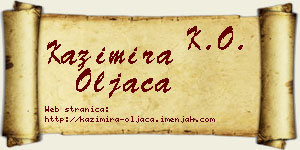 Kazimira Oljača vizit kartica